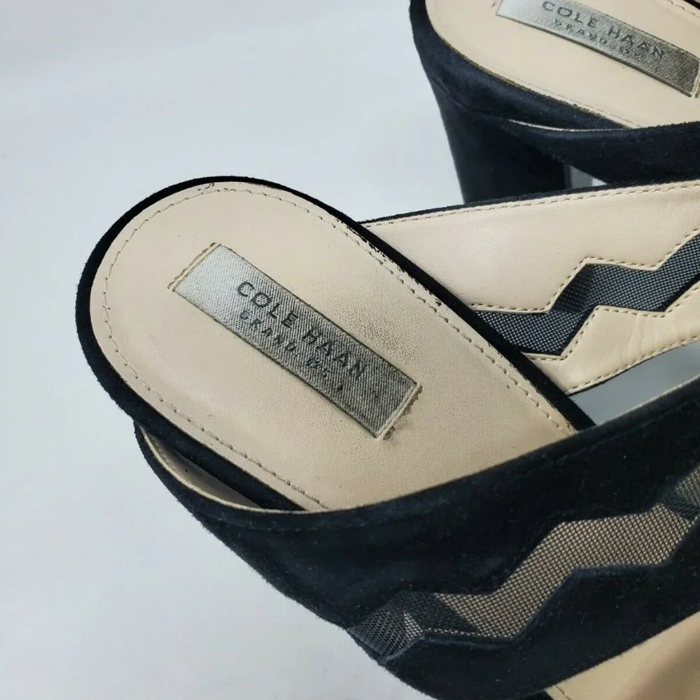 Cole Haan Black Suede Emilia Sandal (8) - Picture 2 of 7